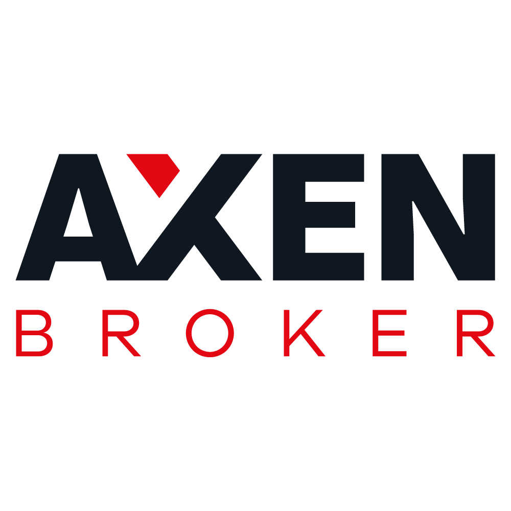 logotipo de axen broker unidad de negocio dedicada al trading y forex trading o mercado de divisas